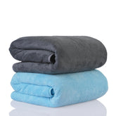 Sellsworld Microfiber Large Bath Towel | Quick Dry Super Absorbent Bath Towel For Men & Women | Towel For Bath, Travel, Gym, Beach, Pool & Yoga (Sky Blue & Dark Grey)
