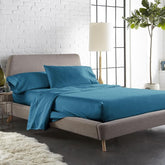 100% Cotton Flat Bedsheet Single Bed With 1 Pillow Covers - 60 X 90 Inches, Blue | Stylish & Traditional Bedsheet - Bed Sheet For Single Bed