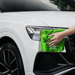 Softspun Microfiber Cloth 450 Gsm | Thick Lint & Streak-Free Multipurpose Cloths Automotive Microfibre Towels (3 Pcs) - Green