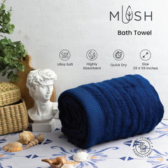 Mush Bamboo Bath Towel 550gsm | Bath Towel For Women & Men Skin Friendly Fabric Micro Fibre Bath Towel Set Large Size (Set Of 4) - Multicolor
