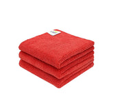 Softspun Microfiber Cloth 450 Gsm | Thick Lint & Streak-Free Multipurpose Cloths Automotive Microfibre Towels (3 Pcs) - Red