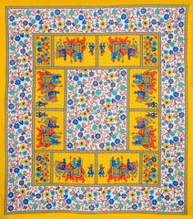 Printed Bedsheet For Double Bed With 2 Pillow Covers - 83 X 94 Inches, Multicolor | Ideal For Hotel, Guest House, Home | Traditional Jaipuri Bedsheets