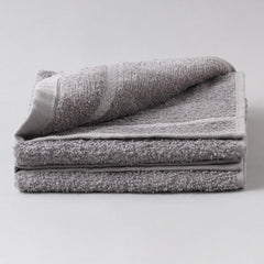 Welspun 100% Cotton Easy Care Hand Towel 400 Gsm | Quick Dry Ultra Soft Hand Towel (Grey) - Pack Of 2