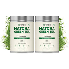 Tencha Culinary Classic Grade Matcha Green Tea - Pack Of 2 X 50gm, 1.7 Ounce Each | Japanese Matcha Green Tea Powder - No Artificial Sweeteners | Low Caffeine, Vegan Friendly