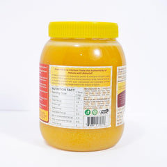 Natural A2 Desi Cow Ghee By Naturlyf | Churning With Bilona Method Indian Breed Cow Milk Desi Ghee Good For Digestion | (1 Litre) 33.8 Ounce | Jar Pack