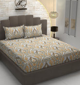 Cotton Premium Bedsheet For Double Bed With 2 Pillow Covers - 90 X 98 Inches, Multicolor | Traditional Printed - Soft, Breathable & Comfortable