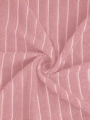 Welspun 100% Cotton Large 250 Gsm Dobby Solid 2-In-1 Bath Towel (Parfait Pink)