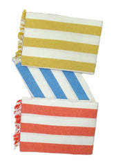 Sr Handlooms And Textiles 100% Handloom Cotton Extra Large Size Bath Towels 900 Gsm (Coral Red, Blue & Yellow) - 3 Pcs