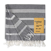 Indihaus Premium Extra Large Cotton Towel 330 Gsm | Soft, Absorbent & Comfortable Quick Dry Bath Towels Large Size (6Ft X 3Ft) (Slate Grey)