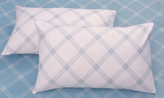 Single Bedsheet Cotton With 1 Pillow Cover - 55 X 88 Inches, Blue & White | Lightweight, Soft & Breathable - Perfect For Gifting On Weddings Bedsheet