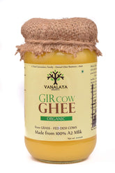 100% Pure Organic Desi Gir Cow Ghee By Vanalaya | Rich Source Of Vitamin A & Healthy Delicious Pure Desi Ghee | (200ml) 6.7 Ounce | Jar Pack