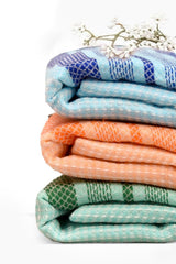 Plushcraft 100% Cotton Large Size Bath Towel 150 Gsm | Ultra Soft, Absorbent, Light Weight & Quick Dry Towel For Bath, Travel, Gym, Beach | Pink, Lavender, Peach (Set Of 3)