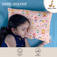 Premium Baby Pillow For Kids, Super Soft Cotton Kids Cushion - 12 X 18 Inches | For 5 Years Old Kids, Adorable Animal & Cartoon Prints | Bed Pillow, Washable, Easy To Care - Pillow 14