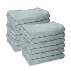 Housse Premium Microfiber Face Towel 1700 Gsm | Korean Beauty Ultra Absorbent, Odour-Free, Quick Dry Face Towel (Pack Of 12) - Lily Pad