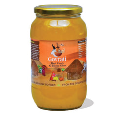 100% Pure Desi Cow'S A2 Bilona Ghee By Govrati | Vedic Bilona Method Grassfed Cultured Desi Cow Ghee For Immunity Booster | (1 Litr) 33.8 Ounce | Jar Pack