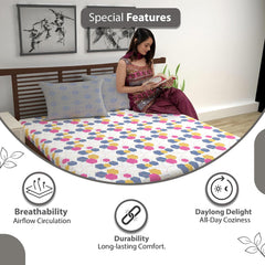 Soft Cotton Double Bedsheet For Queen Size With 2 Pillow Covers | 87 X 100 Inches, Grey & White - Soft & Breathable Fabric | Comfortable For Daily Use