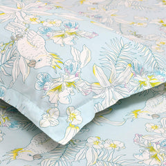 Bedsheet King Size 100% Pure Cotton Floral Sheet With 2 Pillow Covers | 108 X 108 Inches, Sky Blue & Yellow | Perfect For Gifting On Weddings, Housewarmings, Or Anniversaries