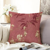 Microfiber Square Pillow Cushion For Sofa & Bed, Maroon Color - 12 X 12 Inch | Fluffy, For Comfort & Back Support | Breathable, Neck Support | Premium Cotton Cushion Cover With Zip - Set Of 1
