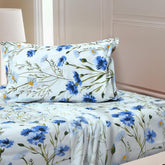 1 Single Bedsheet With One Pillow Covers - 60 X 90 Inches, White | Soft & Breathable Cotton Bedsheet - Long Lasting & Soft 250 Thread Count Bedsheet