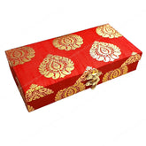 Decorative & Attractive Box Cash Box, Shagun Box, Jewellery Box, Money Box Envelop Wedding, Gift Box, Bangel Box Pann Patta Design, Pack Of 1, Colour - Red