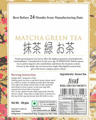 San-Cha Super Matcha Powdered Green Tea - 50gm, 1.7 Ounce | Ceremonial Grade Japanese Green Tea - Environment Friendly & Made In Corn Fiber | High Caffeine