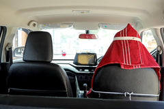 Roman Home Solid Large Luxury All Car Seats & All Office Chair Towel With Tie Knot & Elistick 450 Gsm - (Red)