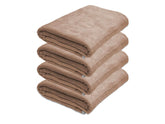 Black Gold Ultra Soft Bath Towel 2 Kg | Premium Microfiber, Quick Dry, Highly Absorbent, Oversized Bath Towel Pool, Spa, Travel & Hotel Use (Brown)- Pack Of 4