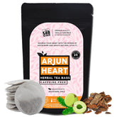 The Tea Trove Organic Arjun Heart Herbal Tea Bags In Resealable Pouch - 25 Unwrapped Tea Bags | Ayurvedic Tea Blend Of Arjun Ki Chaal & Amla - Herbal Tea For Heart & High BP | Caffeine Free