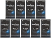 Manforce Xtra Pleasure Xtra Dotted Climax Delay Condoms, Unflavoured, 10 Pcs (Pack Of 9)