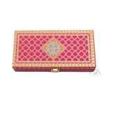 Designer Rectangular Shaped Cash Box, Shagun Box, Gift Box, Gaddi Box, Jewellery Box, Shagun Envelope In Floral Design, Colour - Pink