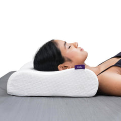 Ultimate Cervical Neck Pillow For Pain Relief Sleep, Butterfly Deign - White | Improves Posture, Neck Pain Relief Cushion With Ultra Responsive Memory Foam & Skin Friendly Cover
