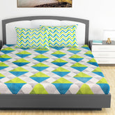 100% Cotton Double Bedsheet For King Size With 2 Pillow Covers | 108 X 108 Inches, Multicolor - Perfect For Home, Guest House, Hotel | Soft, Breathable & Comfortable