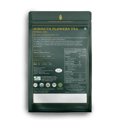 Luxmi Estates Hibiscus Flowers Herbal Tea - 250gm, 8.8 Ounce, 125 Cups | USDA Certified Organic Tea - Caffeine Free Herbal Tea | Cut & Sifted, Gluten Free, Non GMO, Great For Iced Tea & Hot Tea