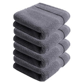 100% Cotton Hand Towels 600 Gsm | Super Soft, Absorbent, Quick Dry Hand Towel For Gym & Workout (Grey, Pack Of 4)
