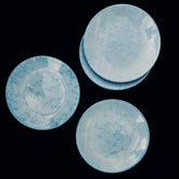Neelam Handcrafted Ceramic Quarter Plates Set Of 4 - Blue | Small Side Plates For Dinner & Snacks - 7 Inch, 4 Pieces, Microwave Safe