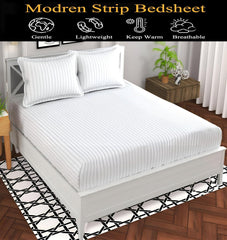 Cotton Double Bedsheet With 2 Pillow Cover - 90 X 90 Inches, White | Suitable For All Seasons & Easy To Wash | Bedding Set For Daily Use