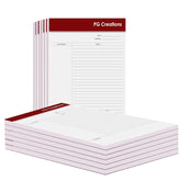 A4 Size, Cornell System Writing Notepads, 50 Single Side Ruled Sheets Per Pad (White) Pack Of 5