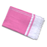 Pure Cotton Turkish Bath Towel 350 Gsm | Extra Soft Plush Light Weight Quick Dry Travel Thin Towels (Baby Pink)
