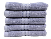 Solance Super Cotton Hand Towel 1000 Gsm | Ultra Soft & Super Absorbent Hand Towel (Steel Grey) - Set Of 5
