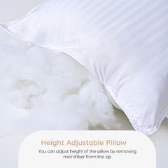 Luxury Hotel Collection Bed Pillows, King Size - 20 X 30 Inches | Adjustable Super Soft Down Alternative Pillows For Back, Side & Stomach Sleepers | Soft Pillow, Neck Support - Pack Of 2