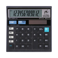 Jito JT-512 Black Electronic Calculator With 18 Months Warranty | 12 Digits Display, Check & Correct
