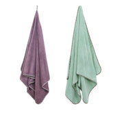 Spread Spain Microfiber Bath Towel 1200 Gsm | Extra Soft Plush & High Absorbent Bath Towel For Men & Women - Olive & Fashion Fruit (Pack Of 2)