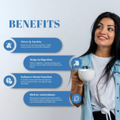 Saffron Cup Butterfly Blue Pea Flower Tea - 40gm, 1.4 Ounce | 100% Natural, Rich In Antioxidants - Anti Anxiety Green Tea | Caffeine Free, Airtight Zip Lock Pouch