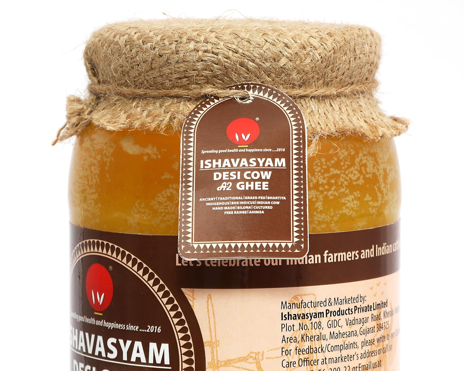 Natural A2 Gir Desi Cow'S Ghee By Isha Vasyam | Rich In Vitamin A & Healthy Nutrients Desi Ghee Perfect For Baby Body Massage | (1 Litre) 33.8 Ounce | Jar Pack Natural A2 Gir Desi Cow'S Ghee By Isha Vasyam | Rich In Vitamin A & Healthy Nutrients Desi Ghee Perfect For Baby Body Massage | (1 Litre) 33.8 Ounce | Jar Pack