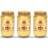 Pure Shudh Indian Desi Cow Bilona Ghee By Gavyratan | Made Using Traditional Bilona Method Pure Desi Ghee Good For Glowing Skin | 1.5 Litre (500ml * 3) 50.7 Ounce | Jar Pack