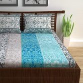 Super Soft 100% Cotton Bedsheet For Queen Size With 2 Pillow Covers | 87 X 100 Inches, Multicolor - Perfect For Home Decor & Gifts | 144 Thread Count