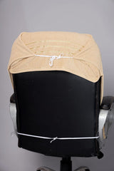 Roman Home Solid Large Luxury All Car Seats & All Office Chair Towel With Tie Knot & Elistick 450 Gsm - (Beige)