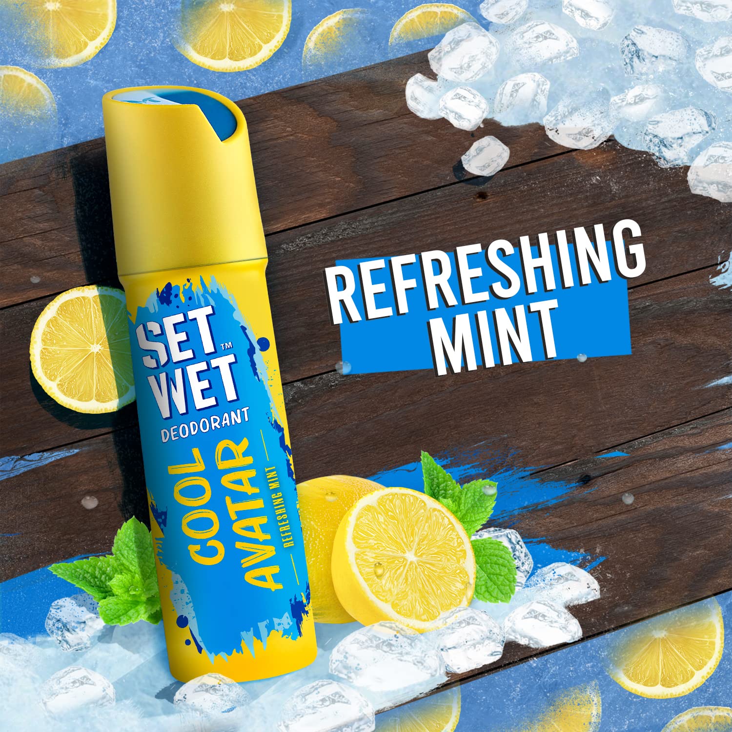 Set Wet Combo Of 2 Deodorant For Men Cool Avatar Refreshing Mint 150ml Each 5 Fl.oz. Set Wet Combo Of 2 Deodorant For Men Cool Avatar Refreshing Mint 150ml Each 5 Fl.oz.