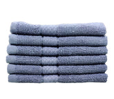 Caslino Small Cotton Face Towels 1800 Gsm | Soft & Absorbent Towel For Women & Men - Steel Grey (Set Of 18)