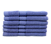 Caslino Small Cotton Face Towels 1800 Gsm | Soft & Absorbent Towel For Women & Men - Blue (Set Of 18)